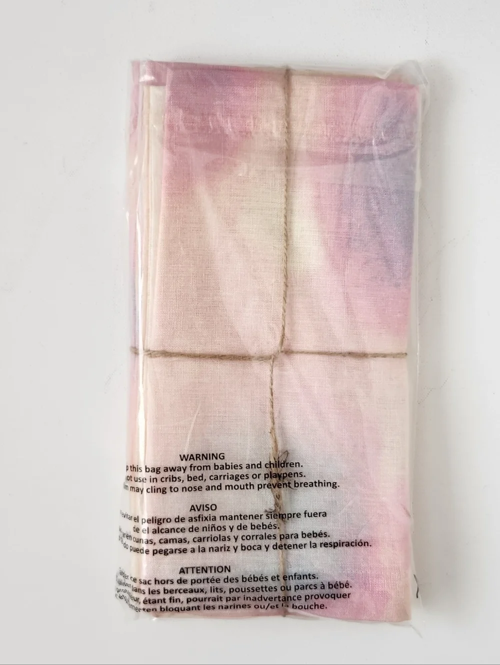 Sur la Table Solstice Watercolor Pink Linen Napkins - Set of 4 - New